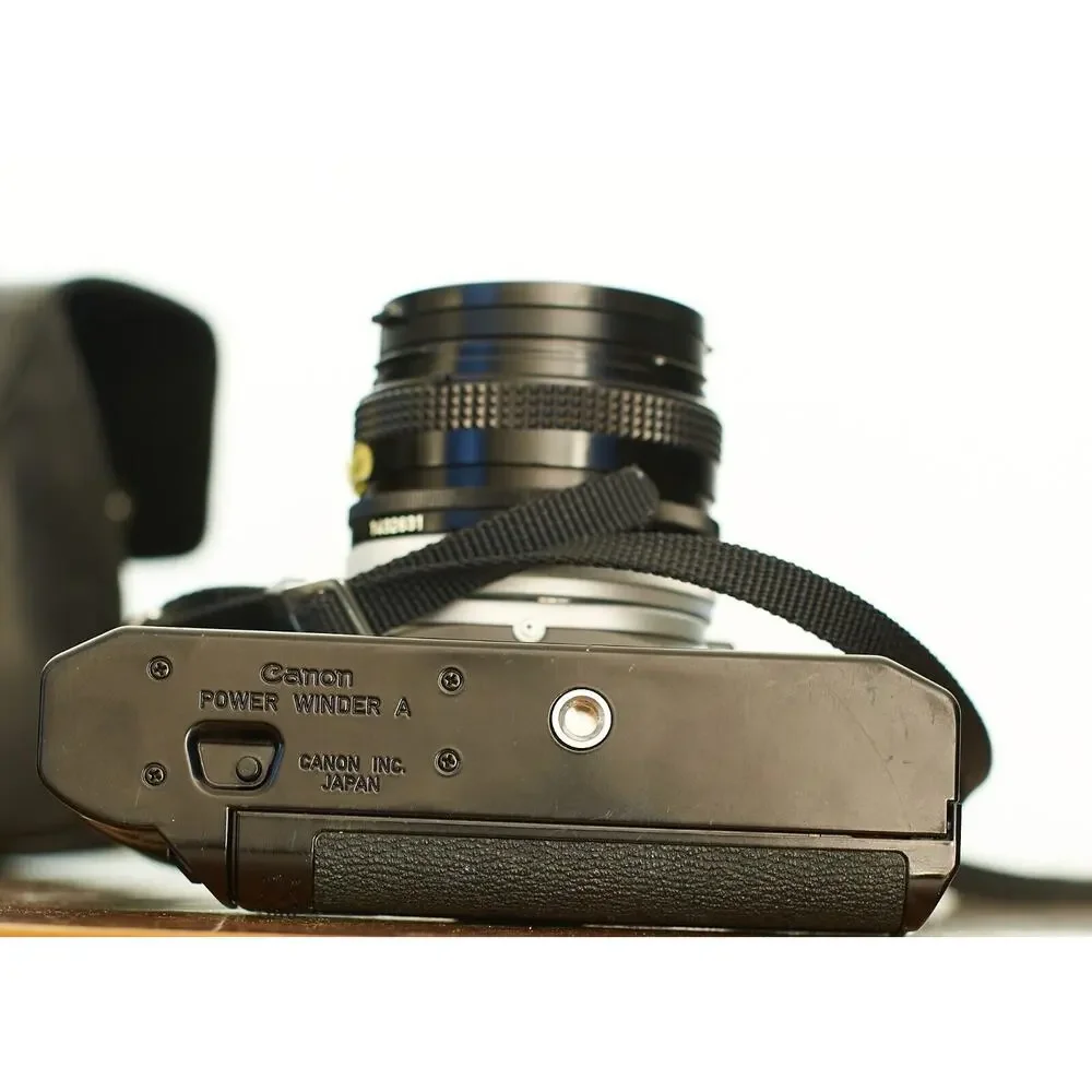 Canon AE-1 35mm Film SLR Camera w/FD 50mm 1.8 Lens | PoweWinder | Case